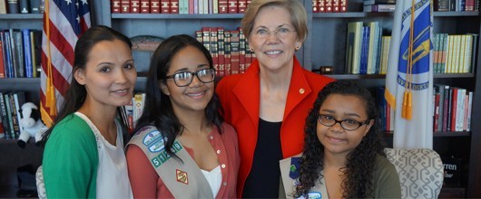 Girl Scout Juniors with Senator Warren Girl Scout Juniors with Senator Warren