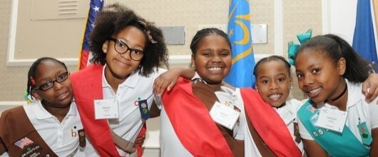 Five GSEMA Girl Scouts