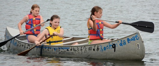 Girls paddling canoe girls paddling canoe