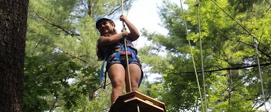 High ropes course at Camp Maude Eaton
