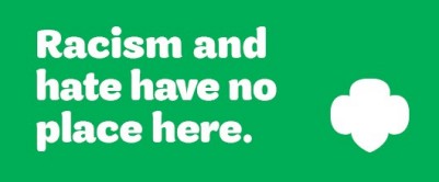 Racism and hate have no place here. Racism and hate have no place here.