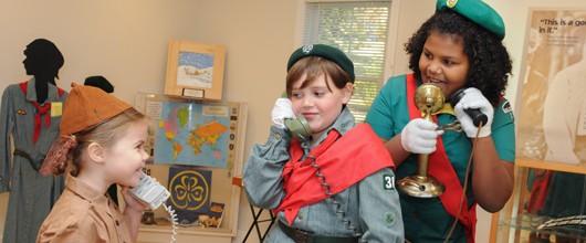Girl Scouts at the Girl Scout Museum