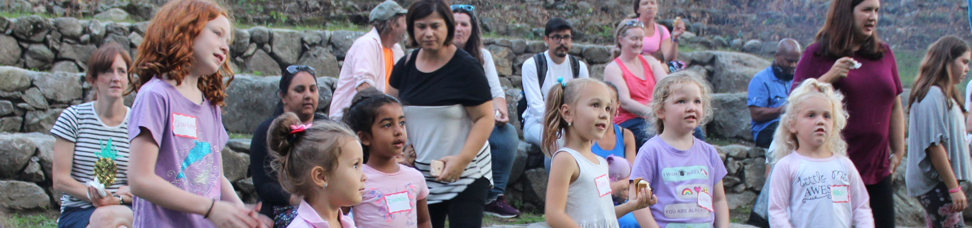  group of girls and parents outside 