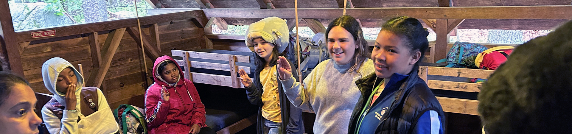  group of girls camping 