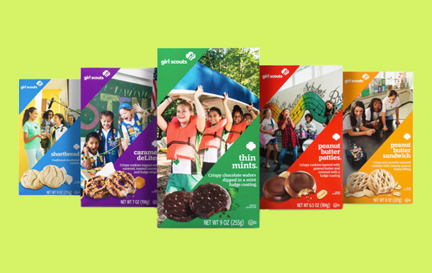 boxes of girl scouts cookies