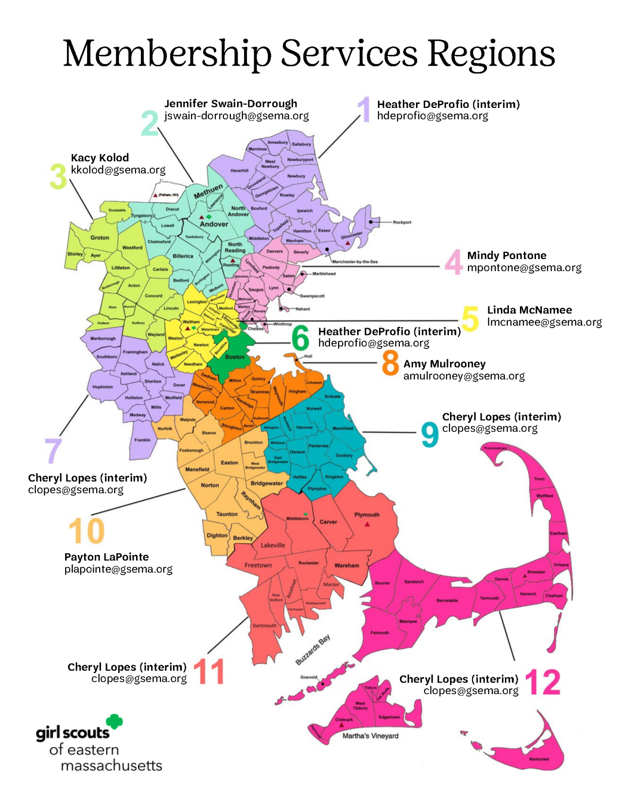 GSEMA Members Services Regions Map